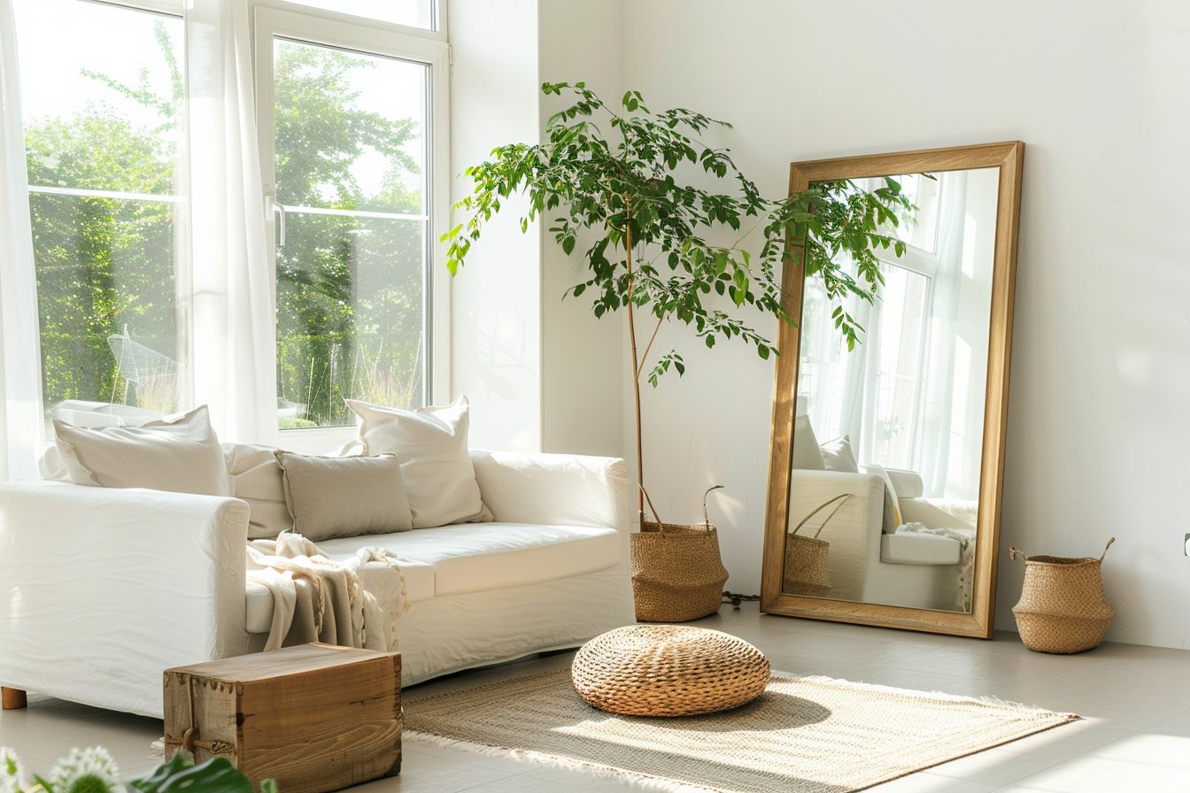 Ideen für Beleuchtung im Wohnzimmer- Reflektiere Licht mit Spiegeln