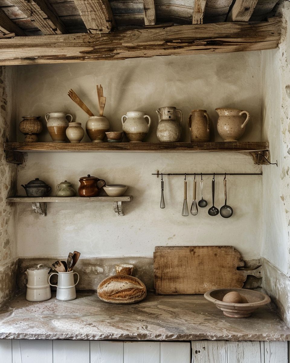 Französische Küchen im Landhausstil: Ideen- Dekoriere mit französischen Markt-Fundstücken