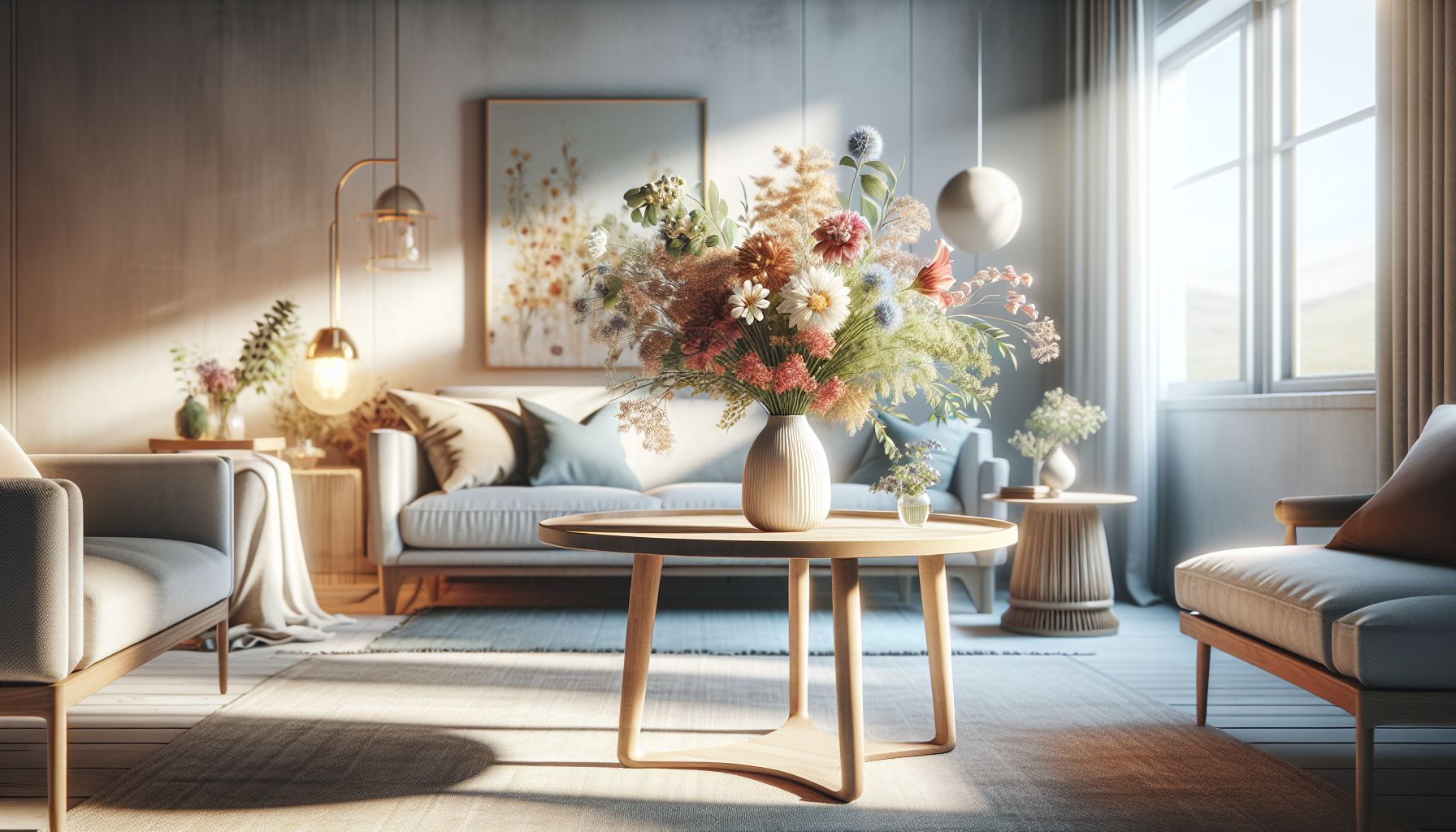 Ideen für schöne Tischdeko in deinem Wohnzimmer-Nutze frische Blumen für Natürlichkeit
