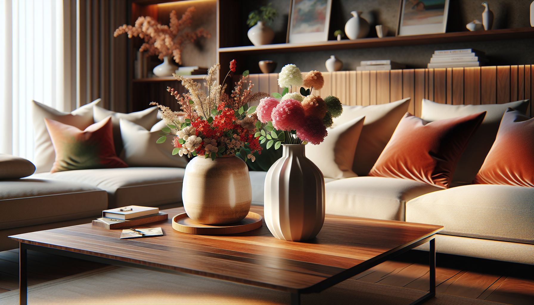 Ideen für schöne Tischdeko in deinem Wohnzimmer- Wähle Vasen für Charakter