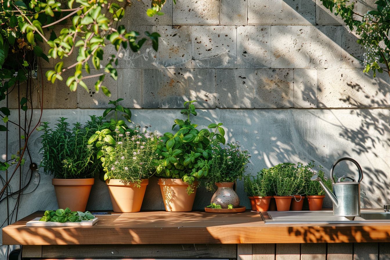 Outdoor-Küche einrichten: Ideen und Inspiration- Gestalte einen Kräutergarten in der Nähe