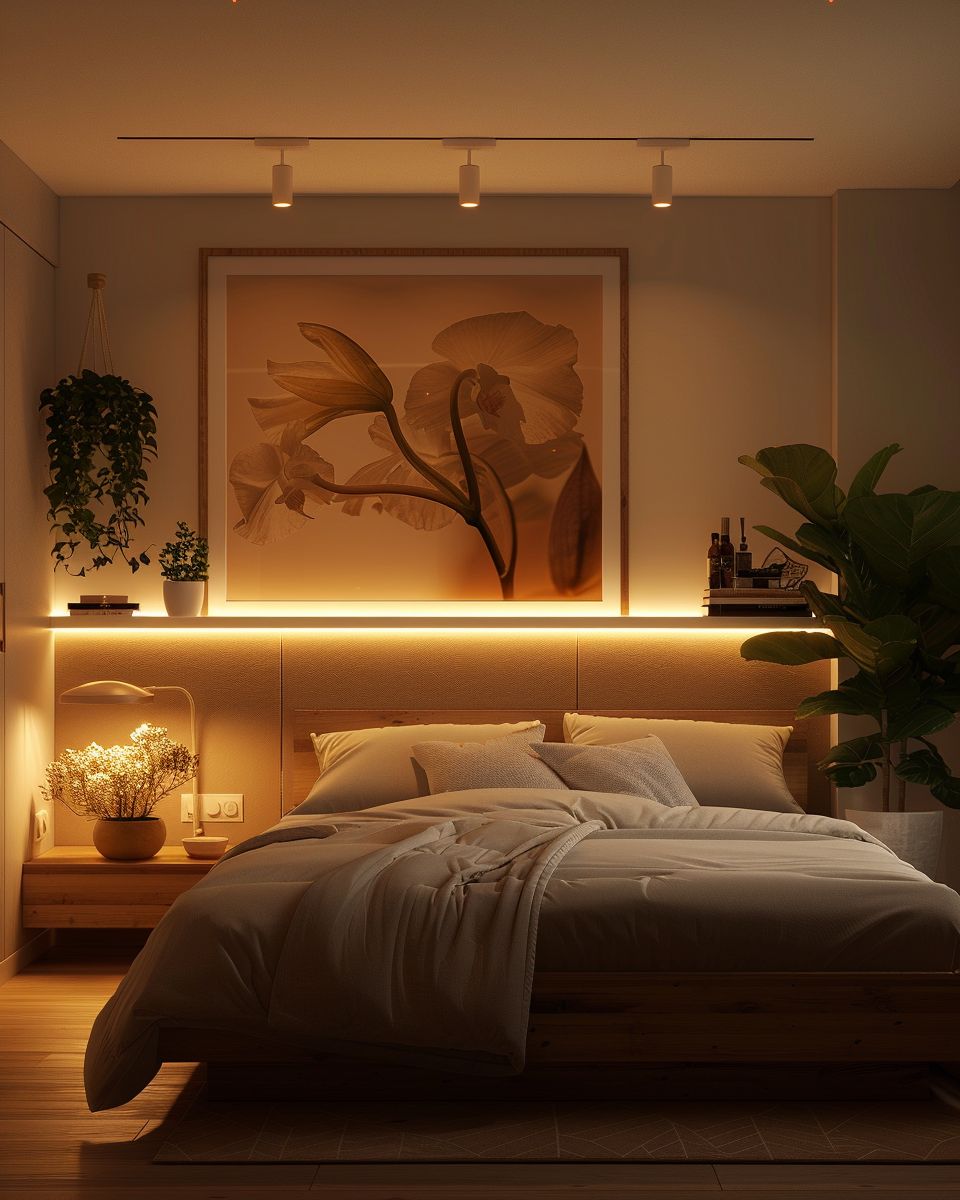 Schlafzimmer Beleuchtung: Ideen und Inspiration- Setze Akzentbeleuchtung für besondere Stücke ein