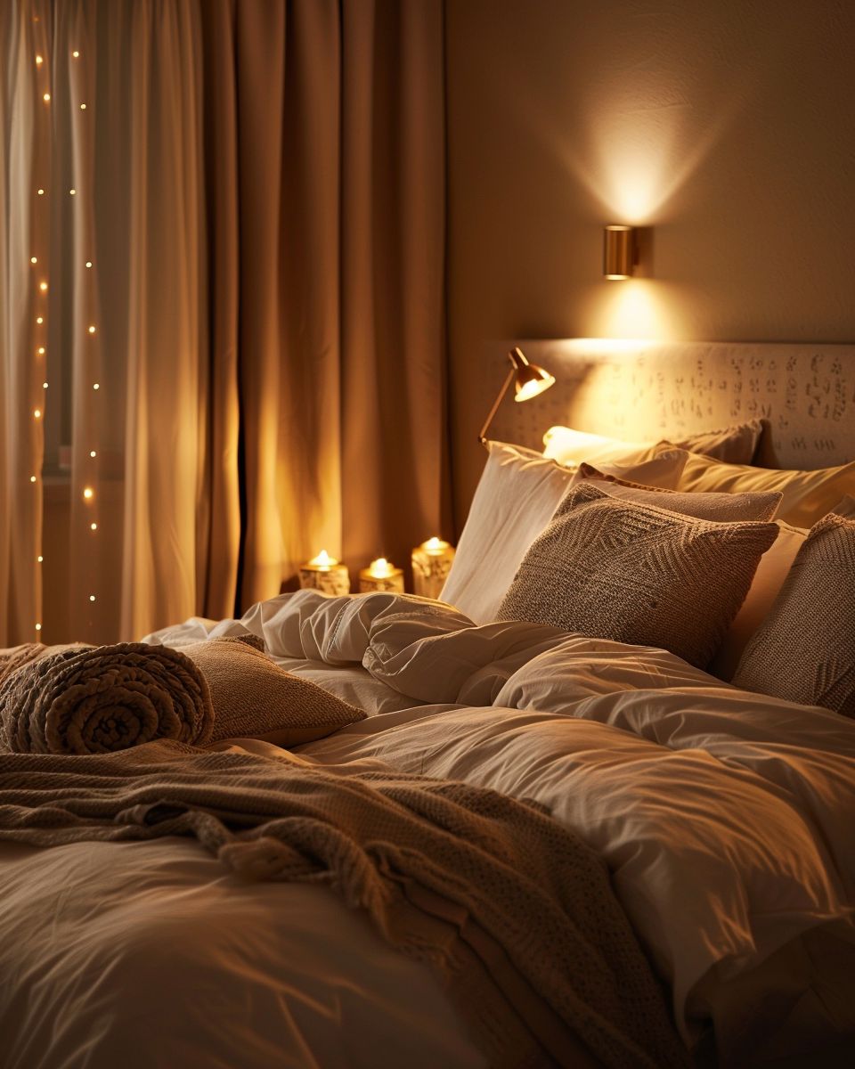 Schlafzimmer gemütlich gestalten- Setze auf indirekte Beleuchtung