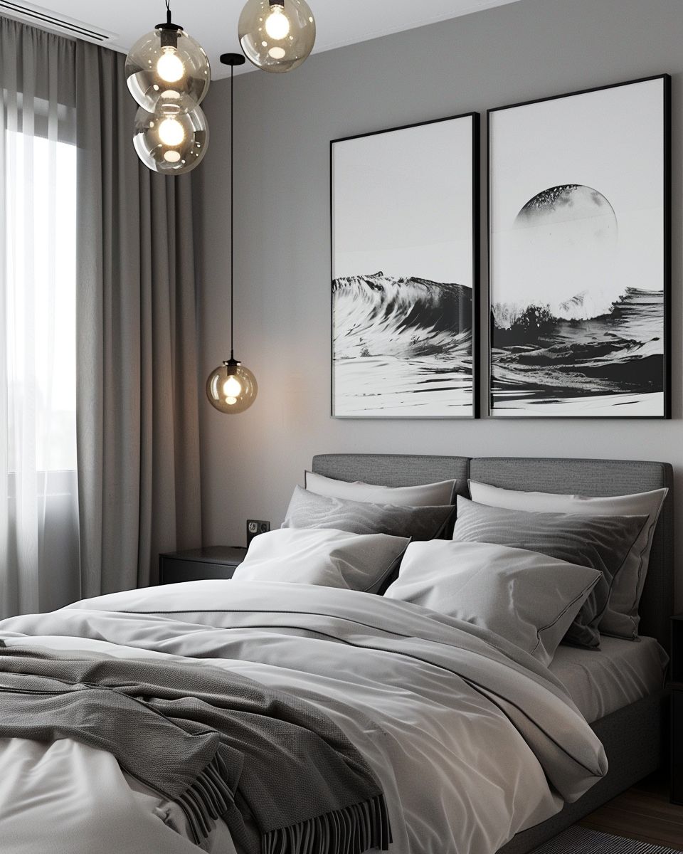 Schwarz Weiss Bilder Schlafzimmer