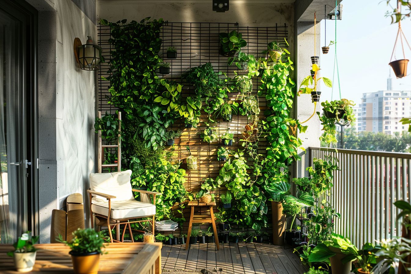 kleinen Balkon gestalten-Schaffe vertikale Gärten für mehr Grün