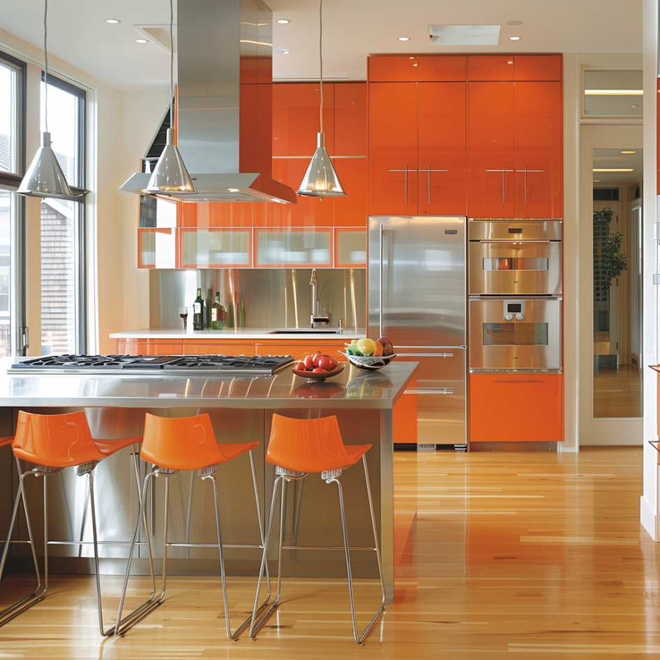 orangene Küche