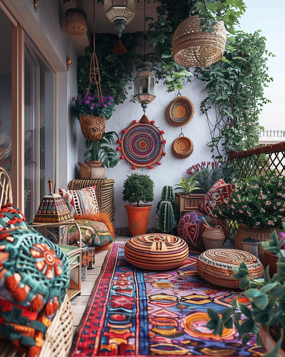 Boho-Balkon gestalten: 15 kreative Ideen