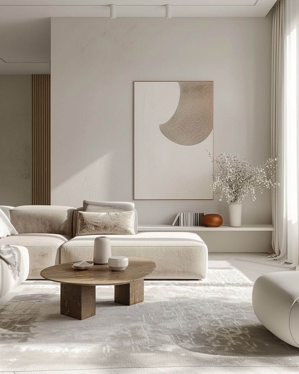 Luxus-Wohnzimmer einrichten- Setze auf minimalistische Kunstwerke