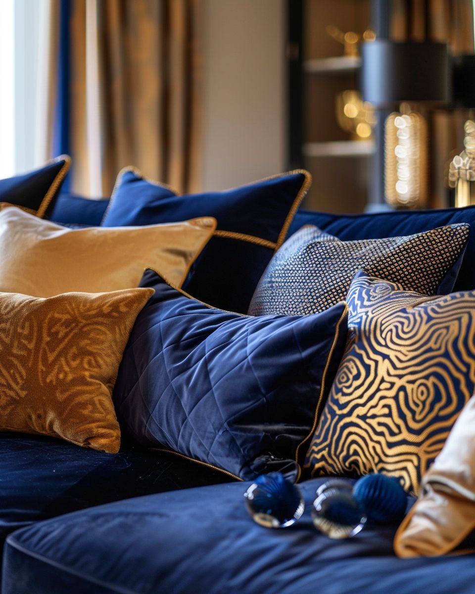 Luxus-Wohnzimmer einrichten- Vergiss nicht dekorative, stilvolle Kissen
