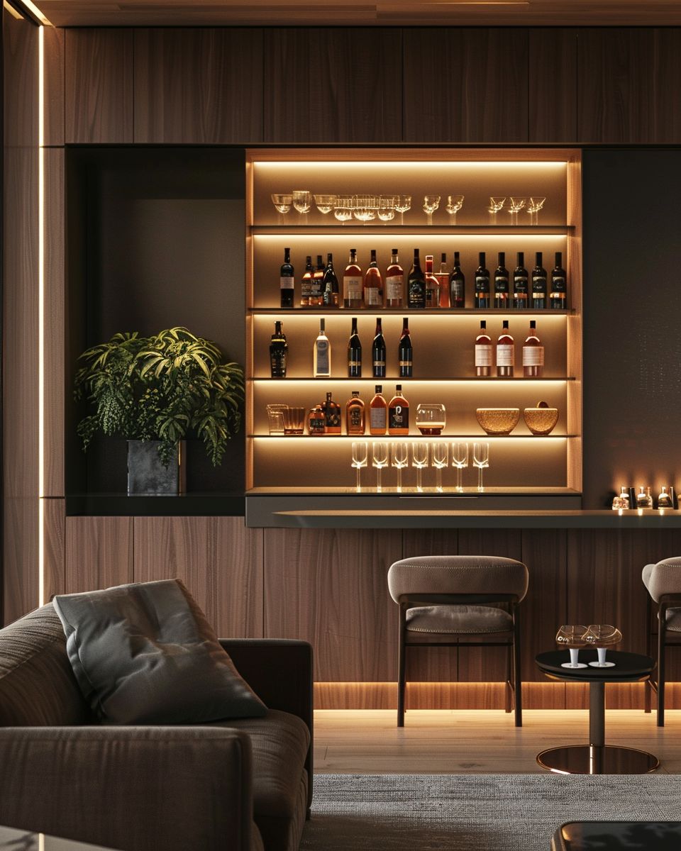 Wohnzimmer mit Bar einrichten: 14 kreative Ideen