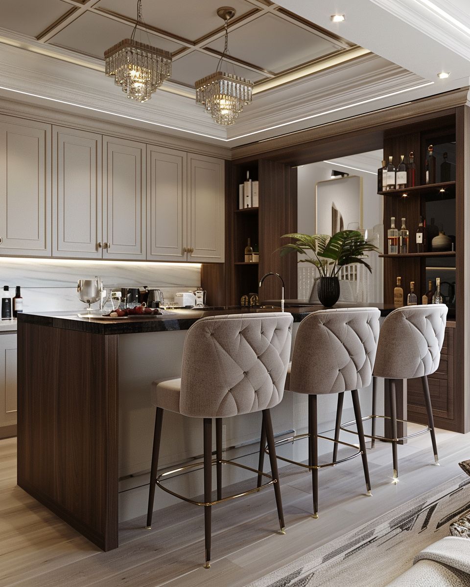 Luxus Wohnzimmer Mit Bar Fotos