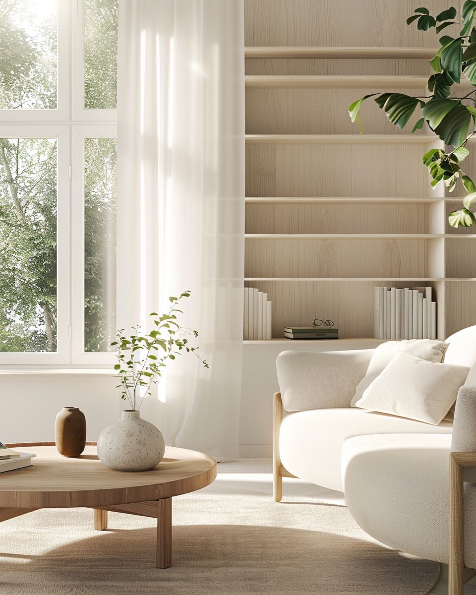 Wohnzimmer skandinavisch einrichten- Bevorzuge klare Linien und Formen