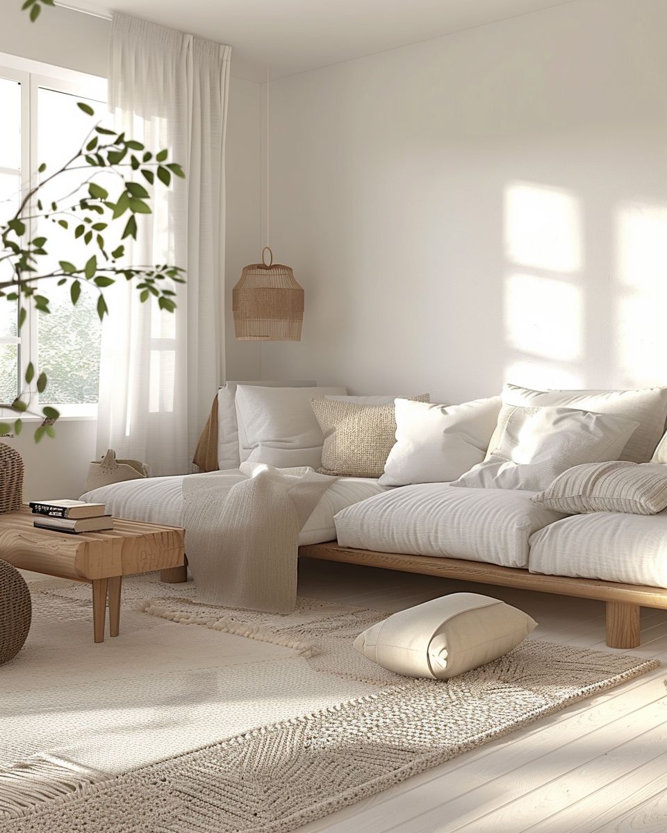 Wohnzimmer skandinavisch einrichten- Setze auf minimalistische Deko