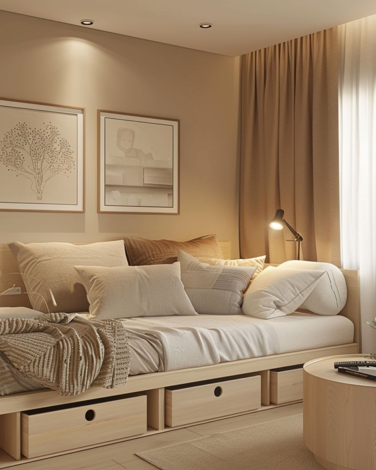 Wunderschone Wohnzimmer Mit Bett Ideen Ebenbild