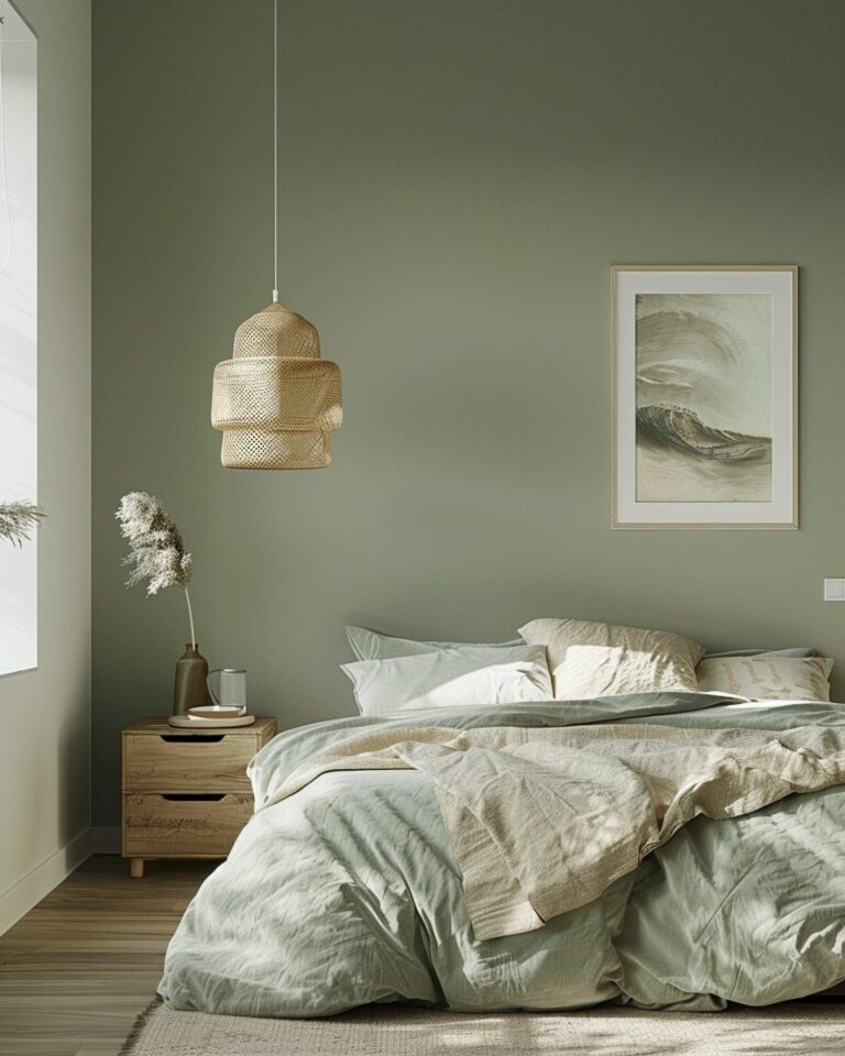 Salbei Farbe Wand