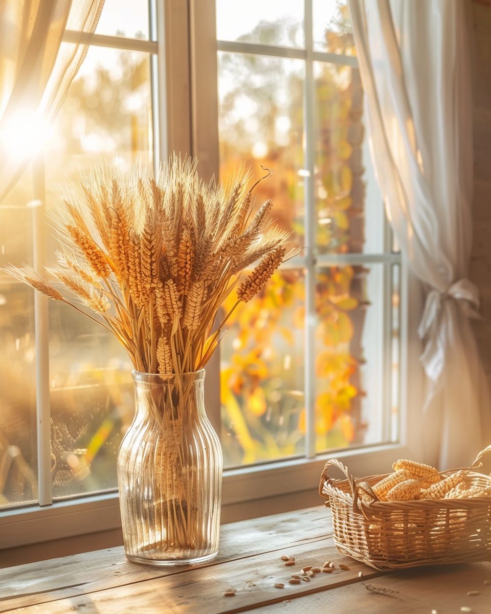 Herbstdeko-Ideen- Dekoriere mit Maiskolben und Ähren