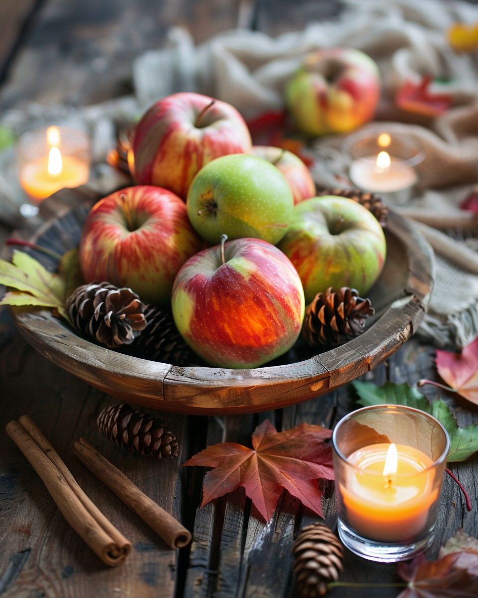 Herbstdeko-Ideen- Integriere Äpfel in Tischarrangements