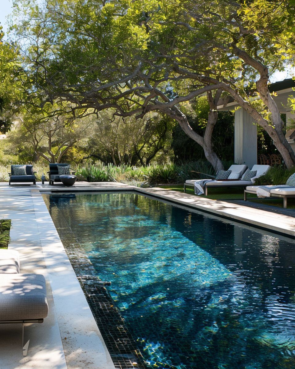 Ideen für Luxus-Garten- Plane einen beheizten Pool