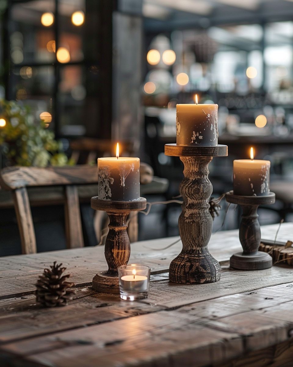 Supvox Holzstumpf Kerzenhalter - Rustikale Deko Für Hochzeit & Zuhause