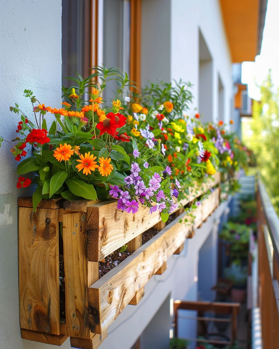 Palettenmöbel-Ideen: Garten und Balkon-Nutze Paletten für ein vertikales Blumenbeet