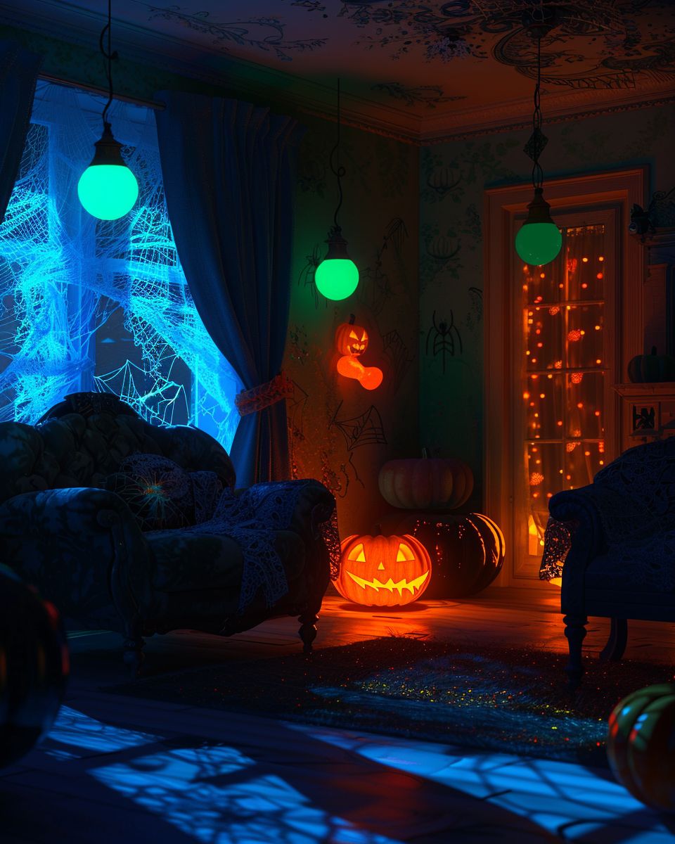 Halloween Hexen Lampe - LED Tischleuchte Mit Gothic Design