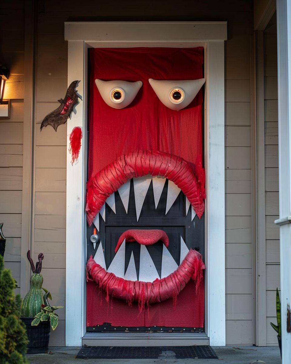 HINGTAI Halloween Duschvorhang Rosa - Grusel Dekoration Für Badezimmer