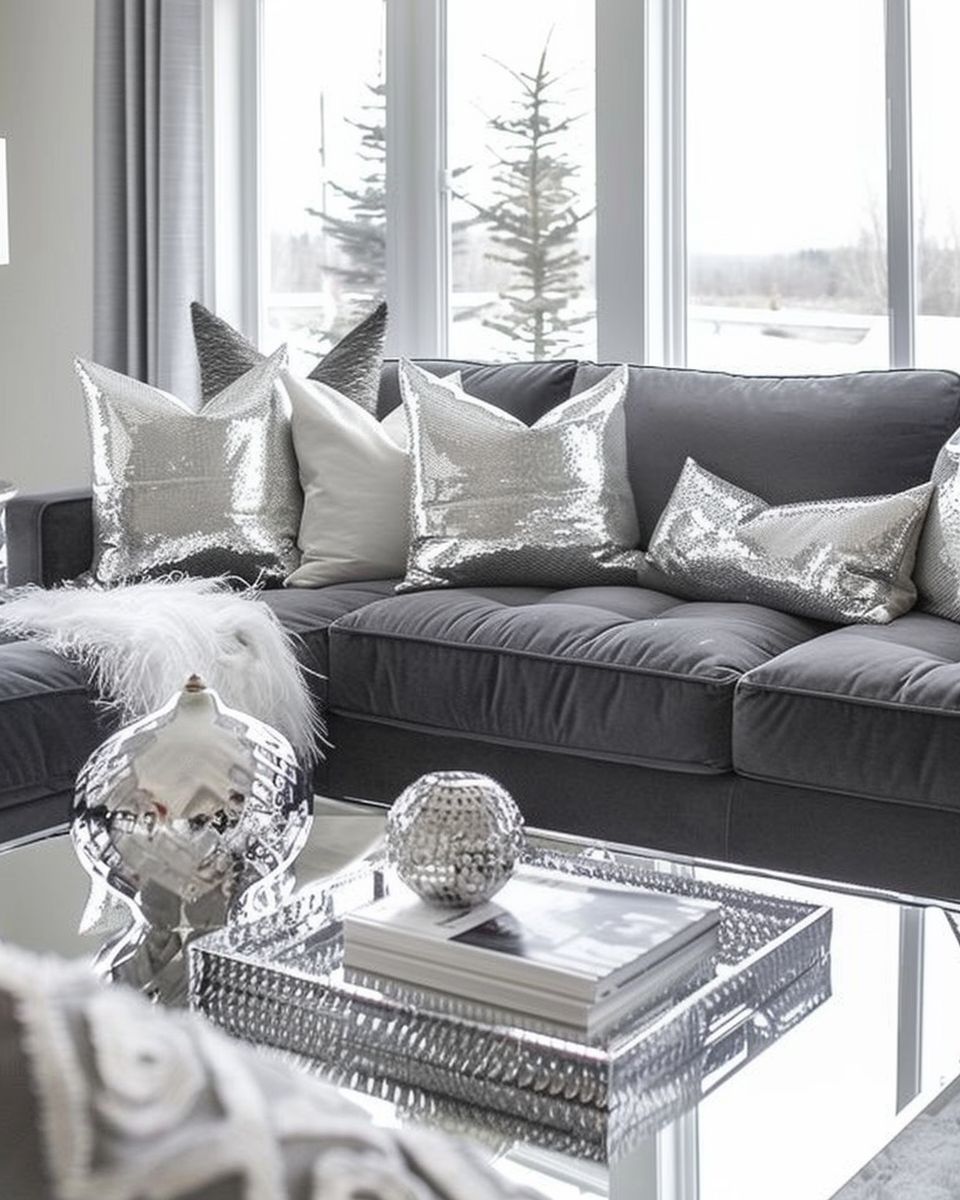 20 Ideen Wohnzimmer mit Silber elegant gestalten   Hygge and Home