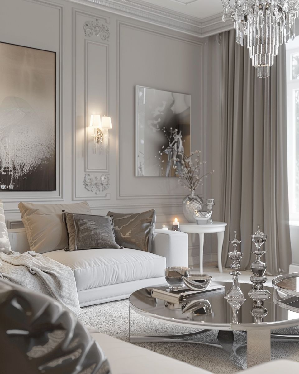 20 Ideen Wohnzimmer mit Silber elegant gestalten   Hygge and Home