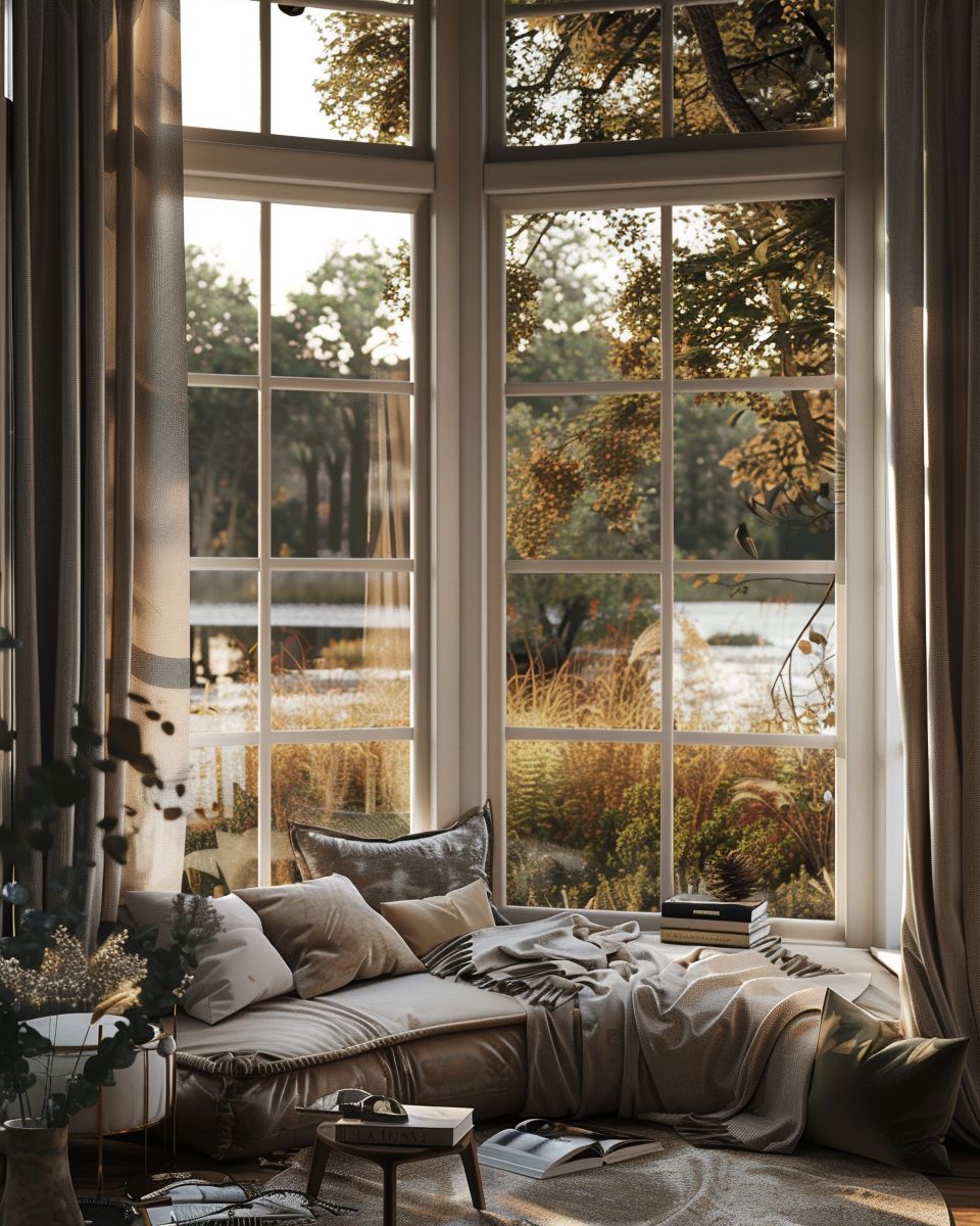 Ideen für Sitzfenster im Wohnzimmer- Genieße die Ruhe und Aussicht dort.