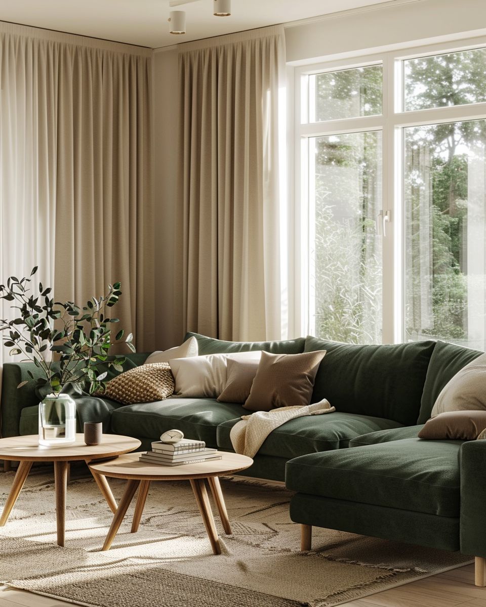 Schone Vorhange Wohnzimmer Grun Bild