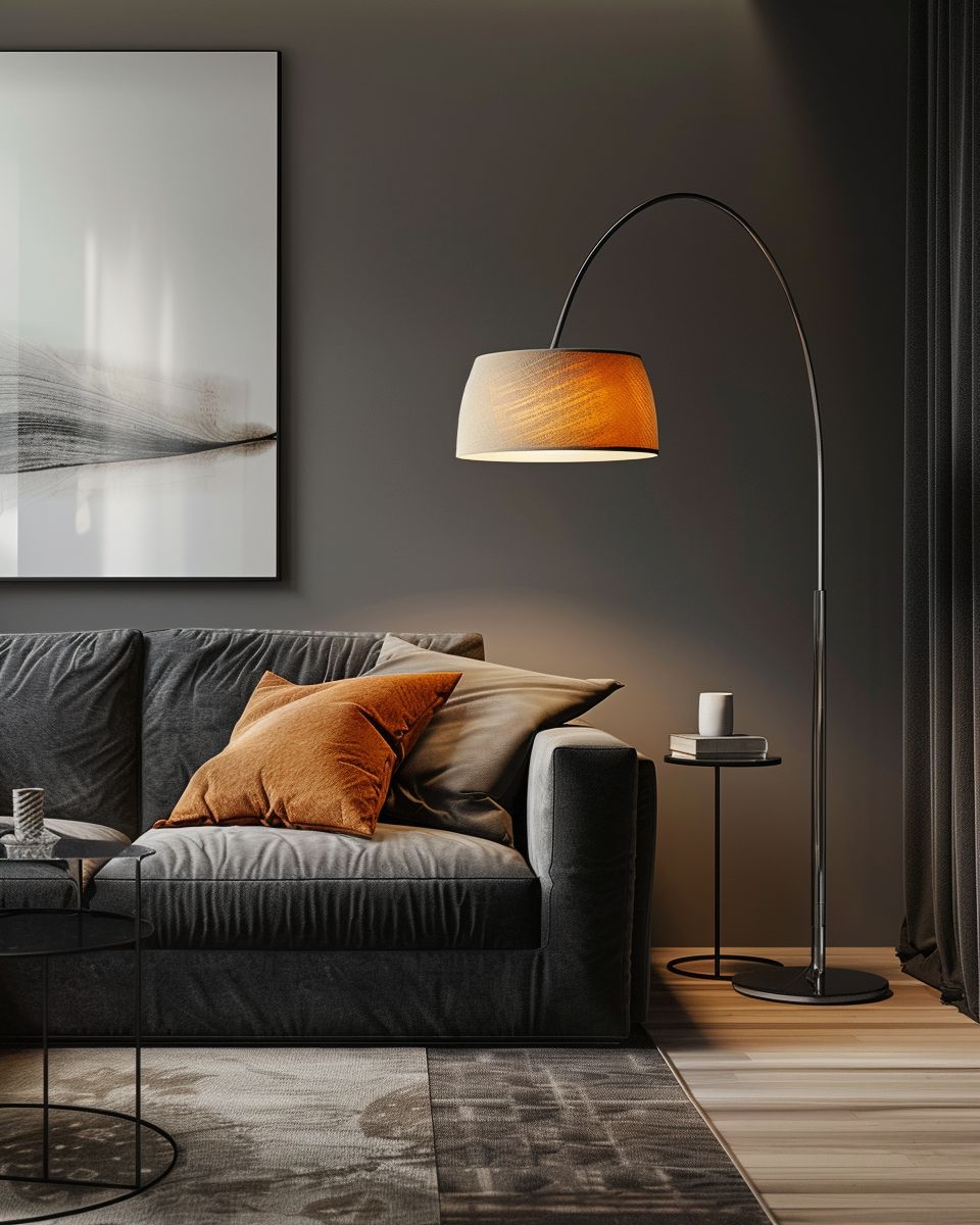 Stilvolle Wohnzimmer Lampe Stehend Bilder