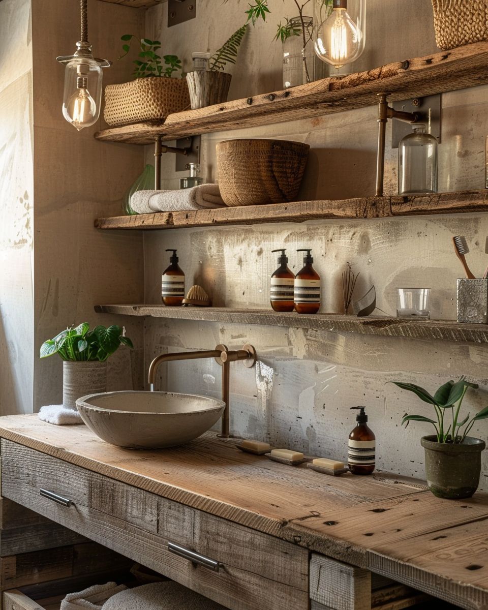 Inspiration: Badezimmer nachhaltig gestalten-Setze recycelte Materialien für Möbel ein