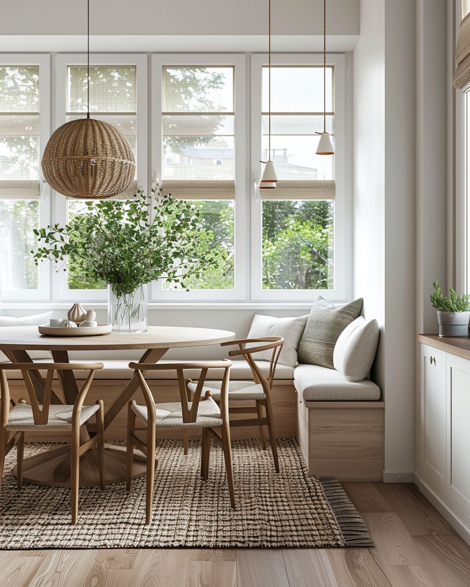 Inspiration: Esszimmer mit Eckbank- Ergänze den Look mit Teppichen