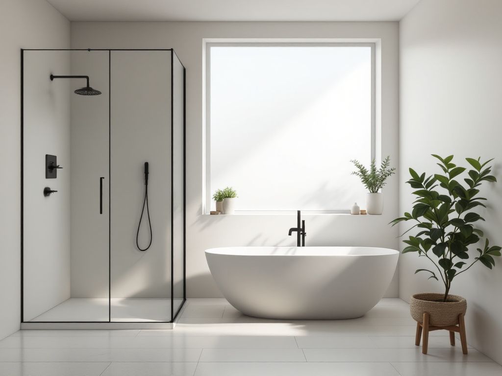 Badezimmer-Trends 2025- Setze auf minimalistische Designs für Ruhe und Klarheit