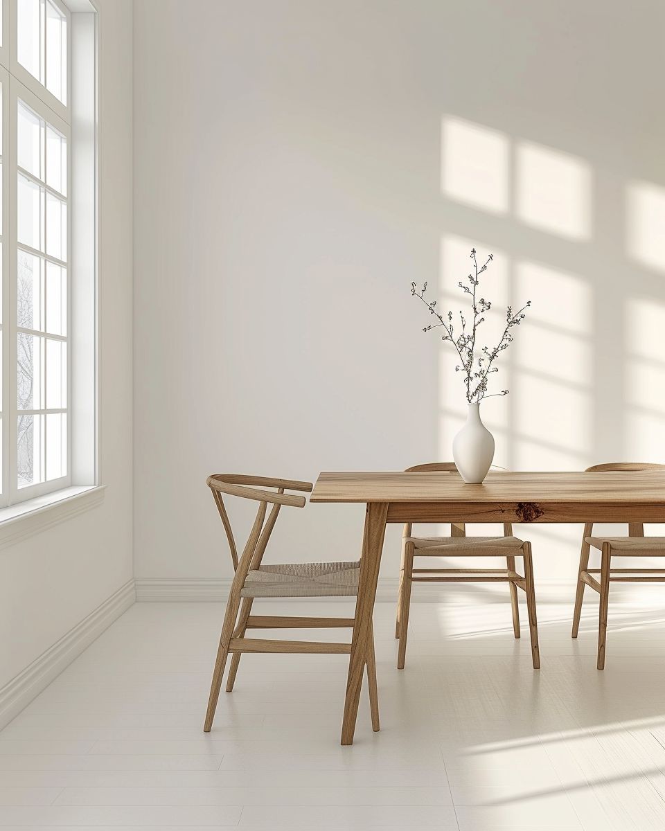 Esszimmer minimalistisch gestalten- Verzichte auf überflüssige Dekoration