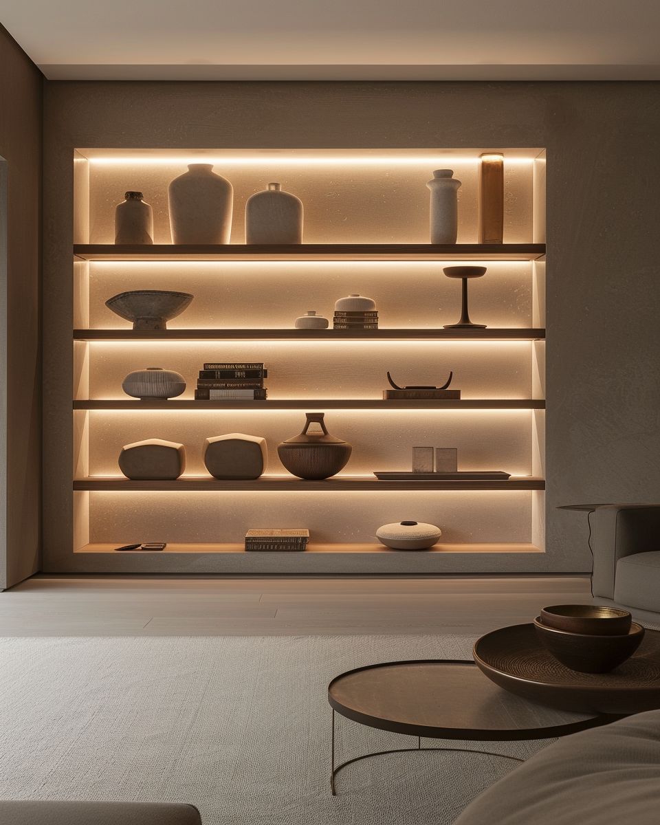Ideen für Wandregale im Wohnzimmer- Präsentiere Sammlerstücke als persönliche Highlights