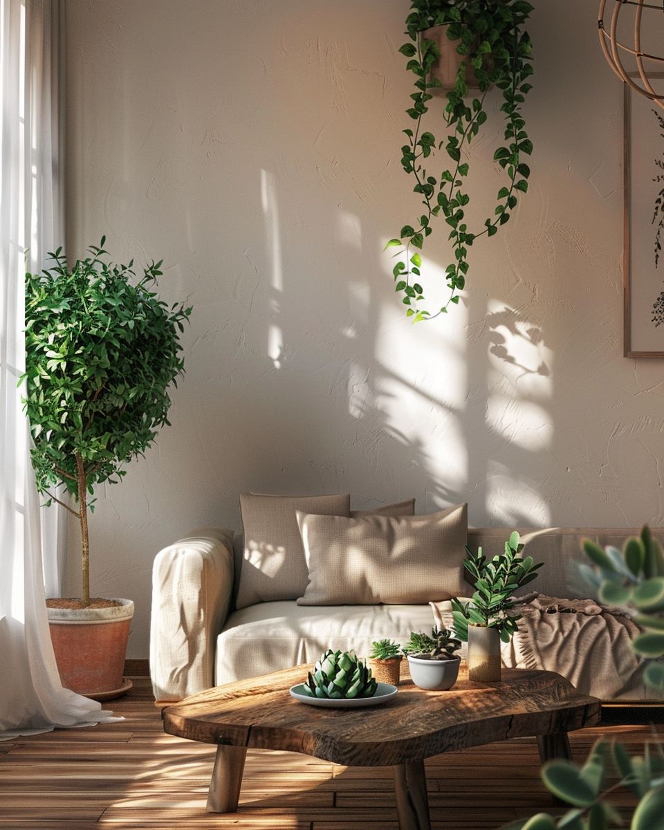 Einzimmerwohnung einrichten- Dekoriere mit Pflanzen für Frische und Atmosphäre