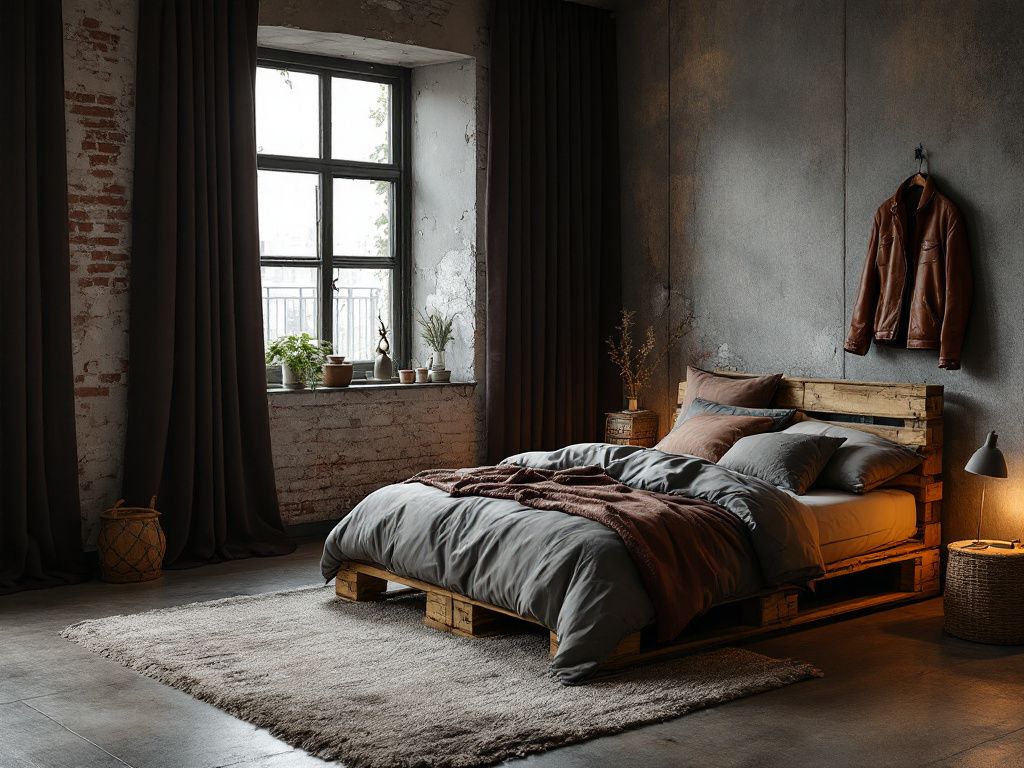 Grunge Schlafzimmer einrichten- Experimentiere mit verschiedenen Texturen und Stoffen
