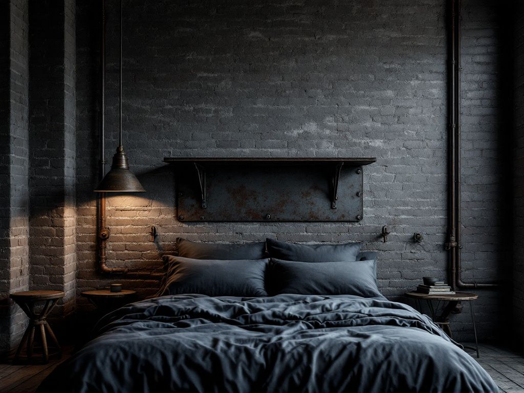 Grunge Schlafzimmer einrichten- Nutze rostige Metalle für markante Akzente