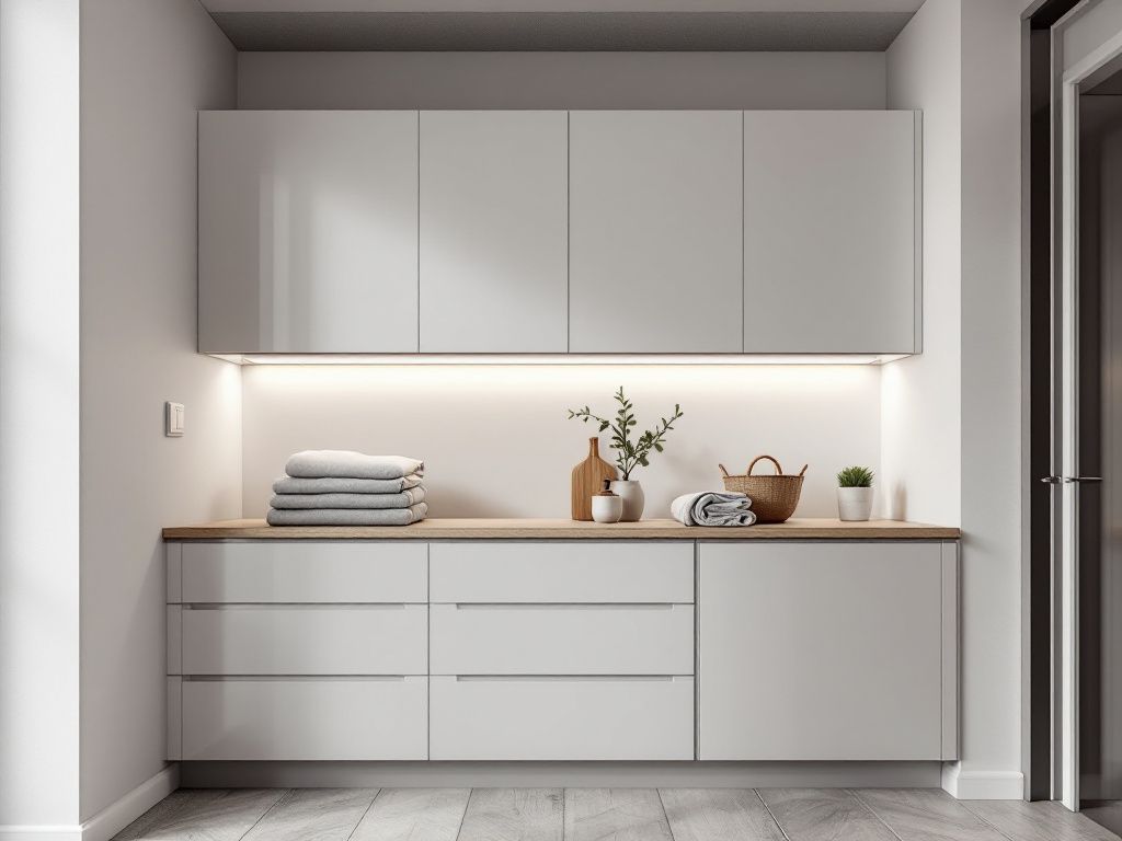Hauswirtschaftsraum einrichten- Beleuchte Arbeitsflächen mit LED-Unterbauleuchten