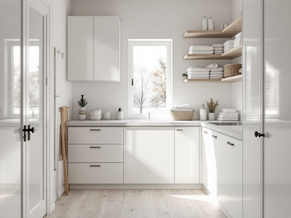 Hauswirtschaftsraum einrichten- Wähle helle Farben für ein freundliches Ambiente