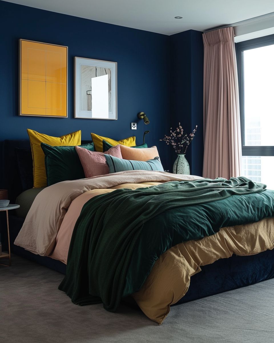 Ideen für Schlafzimmer-Farben- Trau dich an mutige Farbkombinationen heran