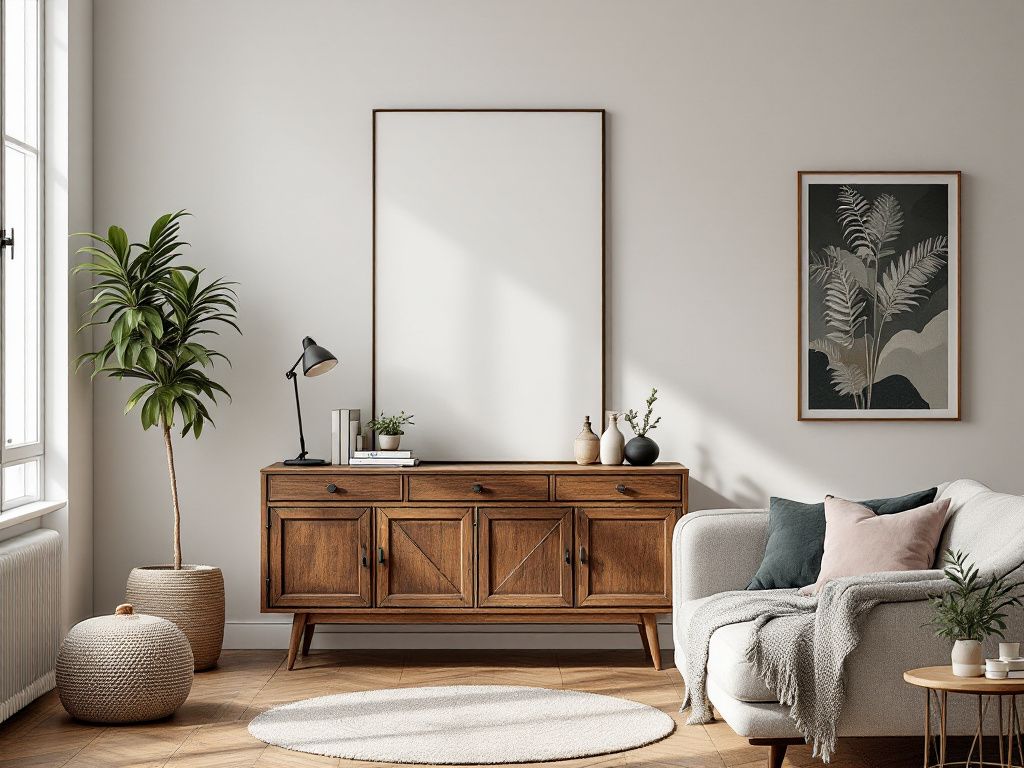 Ideen für eklektisches Wohnzimmer- Kombiniere Vintage mit modernen Elementen