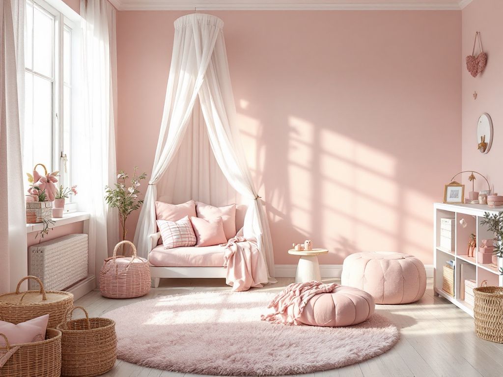 Kinderzimmer in Rosa- Kombiniere verschiedene Rosanuancen für mehr Tiefe
