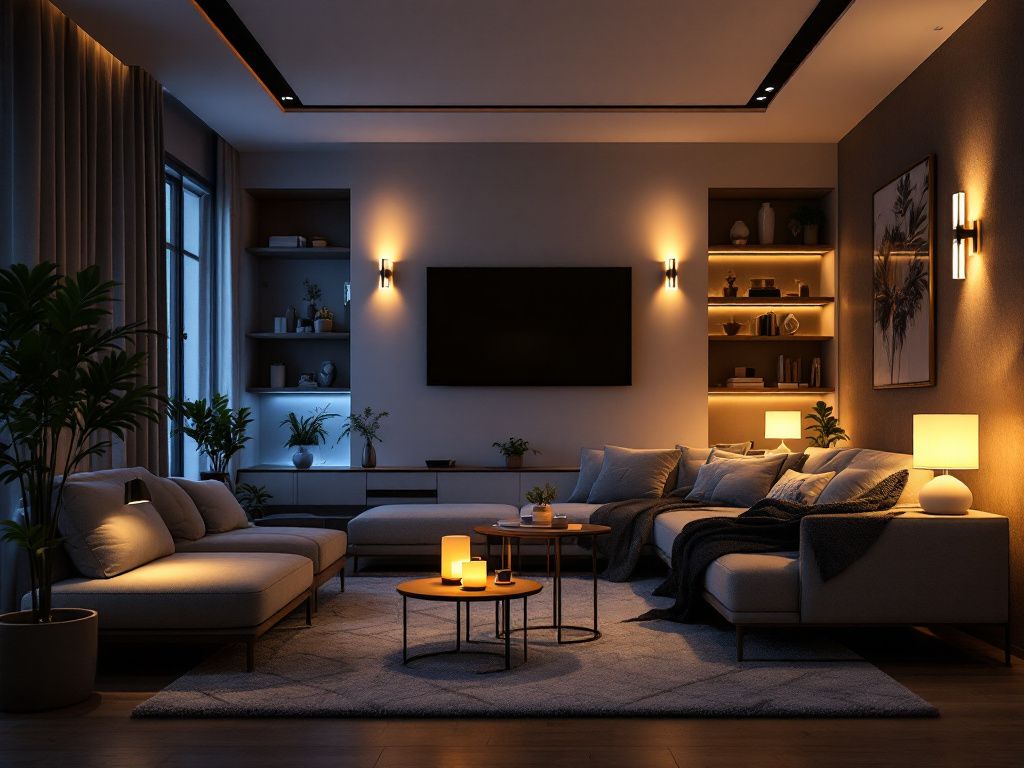 Lichtkonzept für das Wohnzimmer- Streue kleine Lichtquellen für mehr Dynamik