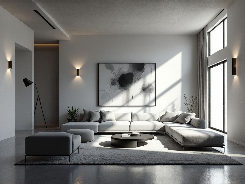 Einrichtung im Bauhausstil- Betone Kontraste durch Licht und Schatten