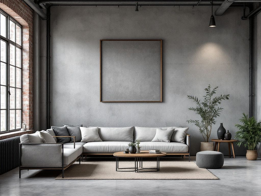 Einrichtungsstil: Industrial Style- Streiche Wände in gedeckten Grautönen