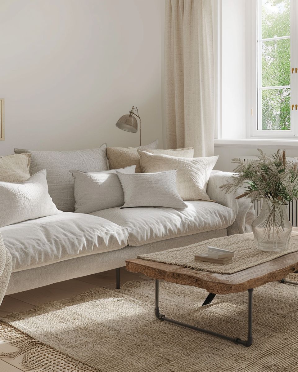 Kleines Zimmer einrichten-
Kombiniere Texturen für mehr Tiefe