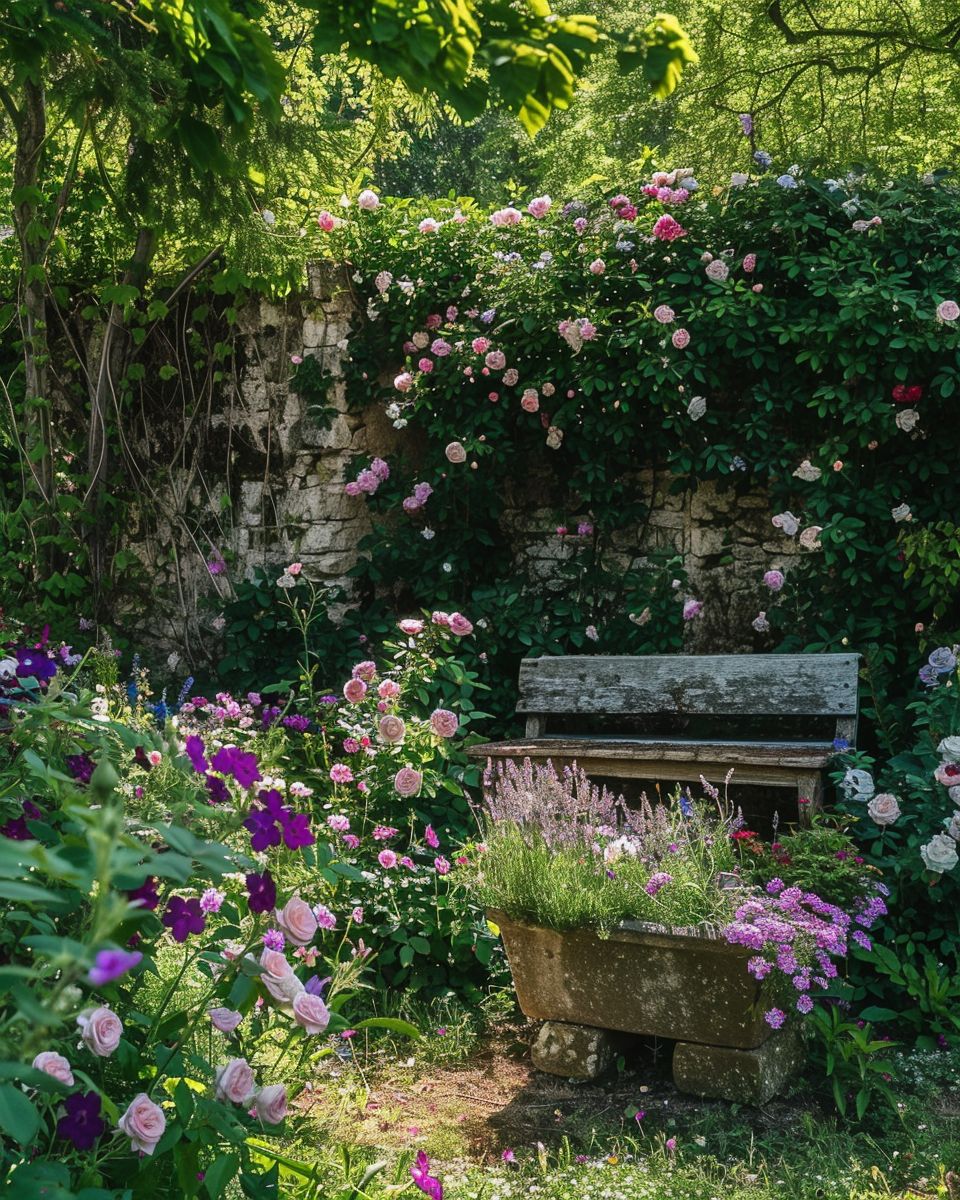 romantischen Garten gestalten: Ideen- Schaffe verwunschene Ecken mit verwilderten Blumenbeeten