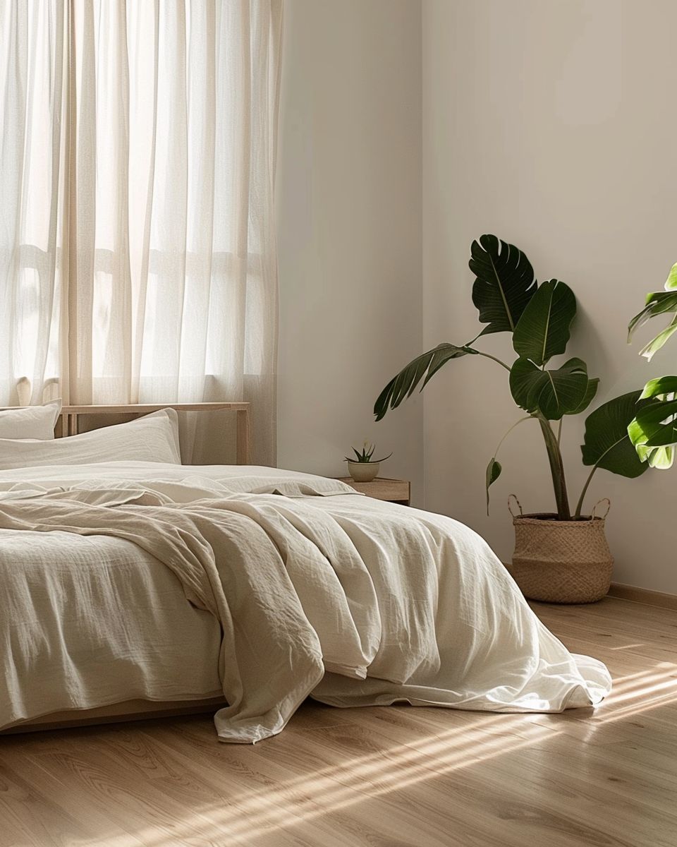 Feng-Shui im Schlafzimmer-
Platzier Pflanzen fern vom Kopfende